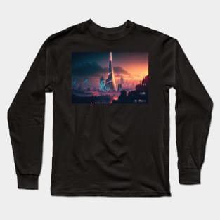 The Shard London Cyberpunk Long Sleeve T-Shirt